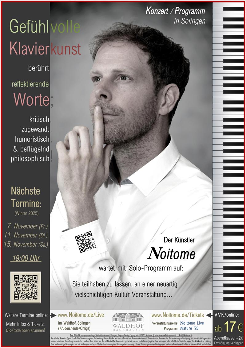 Konzertplakat des Pianisten Noitome